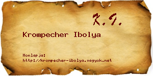 Krompecher Ibolya névjegykártya